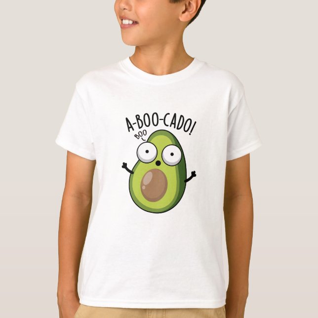 A-boo-cado Funny Avocado Skrämmer Puns T Shirt (Framsida)