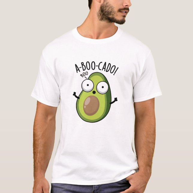 A-boo-cado Funny Avocado Skrämmer Puns T Shirt (Framsida)