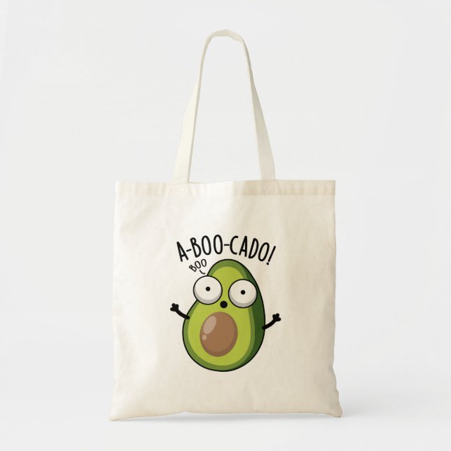 A-boo-cado Funny Avocado Skrämmer Puns Tygkasse (Framsidan)