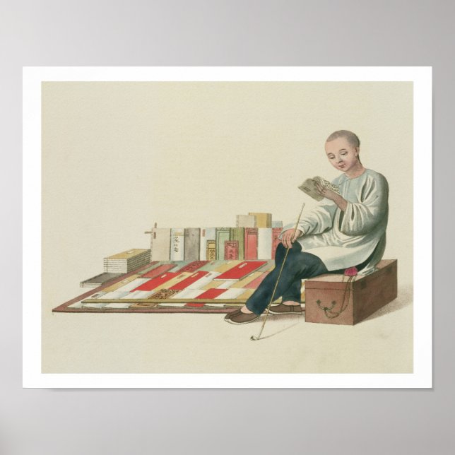 A Bookseller, skylt 6 från "Chinans kostym", (Framsidan)