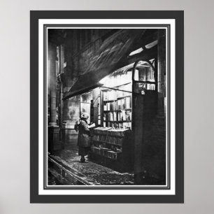 A Bookshop i London ca. 1926 Poster