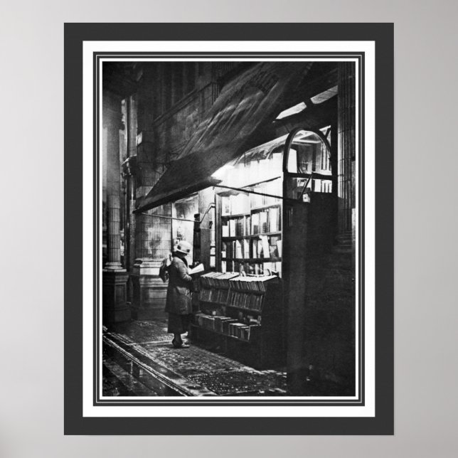 A Bookshop i London ca. 1926 Poster (Framsidan)
