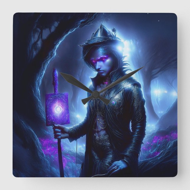 A Borttappad Soul vill ha nattskogen Fyrkantig Klocka (Framsida)