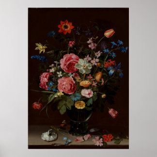 A Bouquet of Flowers Clara Peeters Art Print Poster