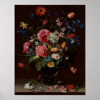 A Bouquet of Flowers Clara Peeters Art Print Poster
