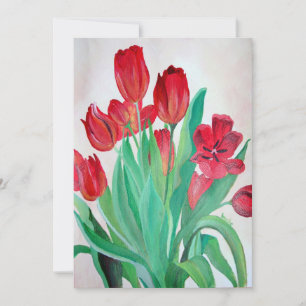 A Bouquet of Red Tulips