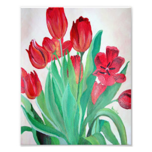 A Bouquet of Red Tulips Fototryck