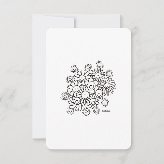 A Bouquet Smiles: Hej, Tack - Flat Card (Framsida)