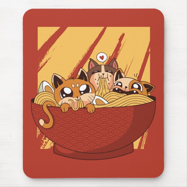 A Bowl Fullt of Noodles and Kittens Musmatta (Framsidan)