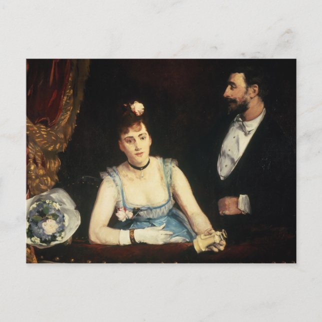 A Box vid Italians teater, 1874 Vykort (Framsida)