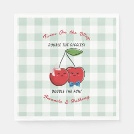 A Boy and Girl Twins Baby Shower  Pappersservett