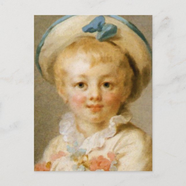 "A Boy as Pierrot" av Jean-Honore Fragonard Vykort (Framsida)