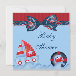 A Boys Sea Life Baby Shower Inbjudningar