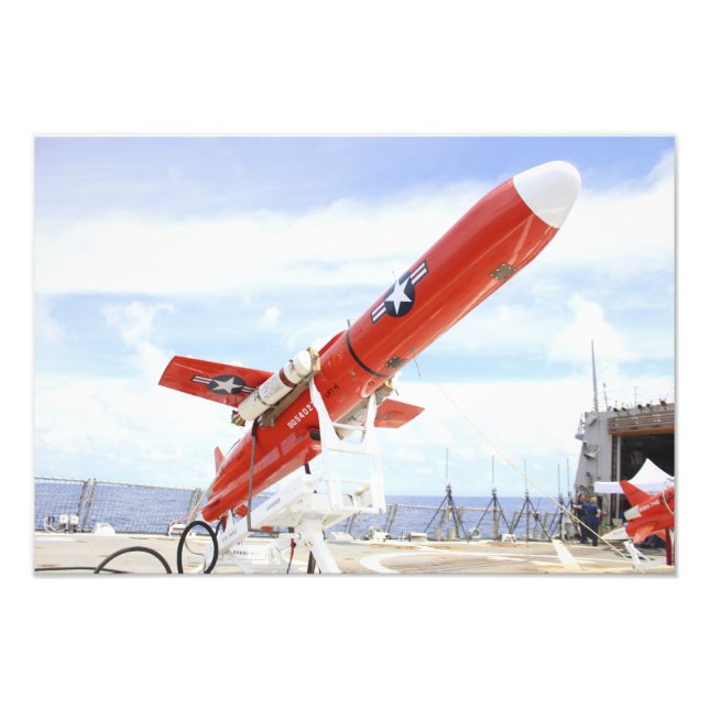 A BQM-74E Chukar drone-redo för uppskjutning Fototryck (Framsidan)