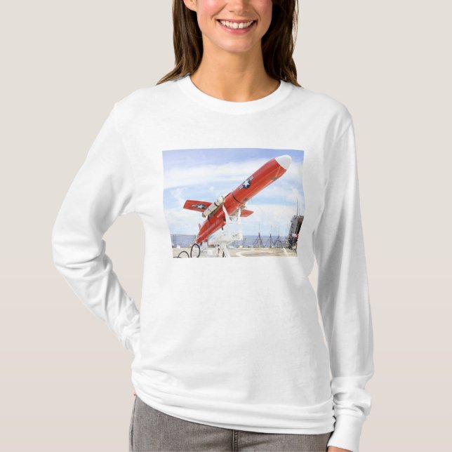 A BQM-74E Chukar drone-redo för uppskjutning T-shirt (Framsida)