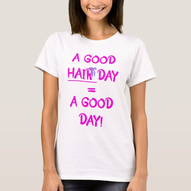 A Bra Hair Day = A Bra Day T-shirt (Framsida)