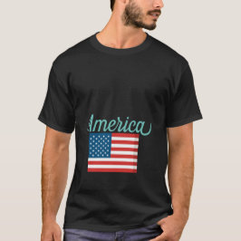 A bra T-shirt for America, USA with the flagga