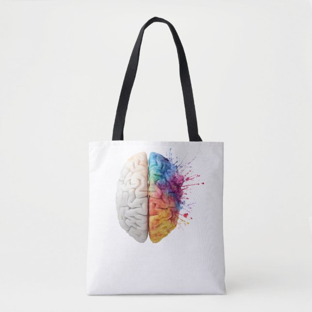 A brain divided between logical and creative sides tygkasse (Framsida)