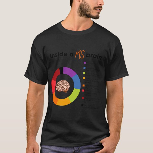 A Brain Många Sclerosis Awareness T Shirt (Framsida)