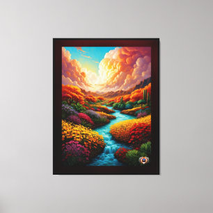 A Breathtake Fantasy Ligcape AI Art - Xzendor7 Canvastryck