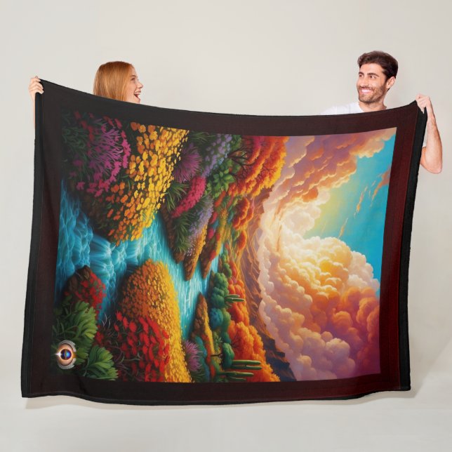 A Breathtake Fantasy Ligcape AI Art - Xzendor7 Fleecefilt (På plats)