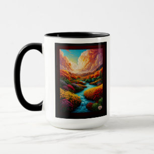 A Breathtake Fantasy Ligcape AI Art - Xzendor7 Mugg