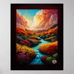 A Breathtake Fantasy Ligcape AI Art - Xzendor7 Poster
