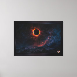 A Breathtake Solar Eclipse AI Art av Xzendor 7 Canvastryck