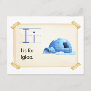 A brev I för igloo Vykort