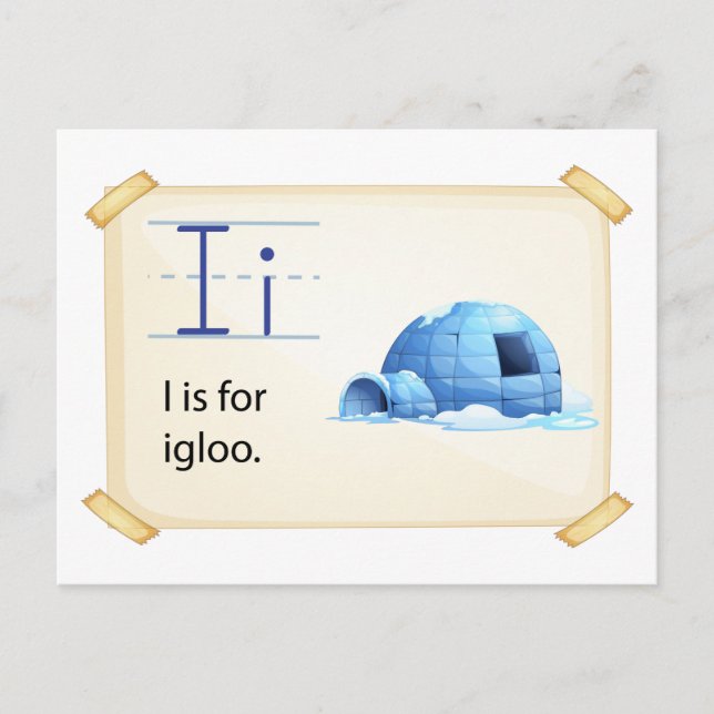 A brev I för igloo Vykort (Framsida)