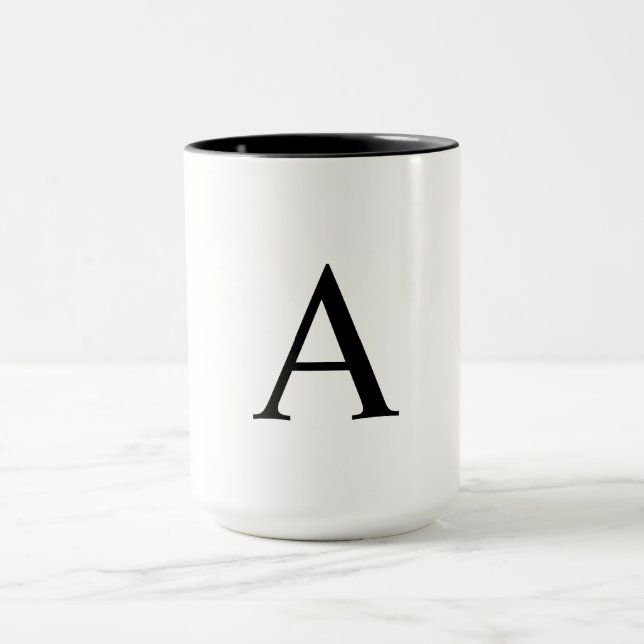 A Brev Monogram Personlig mugg (Center)