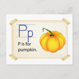 A brev P för pumpa Vykort