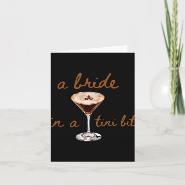 A Bride in a Tini Bit Coffee Stil Kort (Framsida)