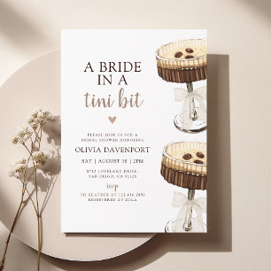 A Bride in a Tini Bit Martini Möhippa Inbjudningar