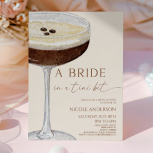 A Bride in A Tini Bit Martini Möhippa Inbjudningar