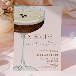A Bride in A Tini Bit Martini Möhippa Inbjudningar