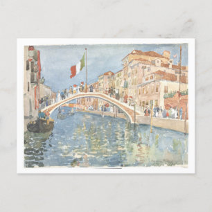"A Bridge in Venice" Maurice Prendergast Painting Vykort