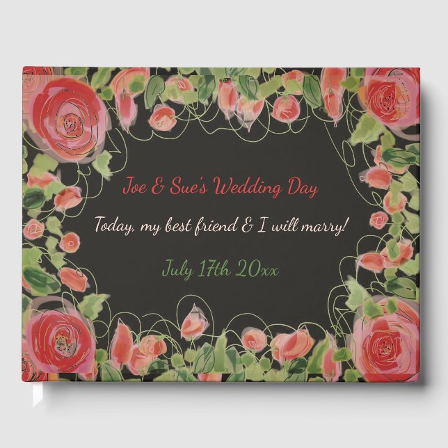 A Bröllop Guest Bok Victorian Styling (Framsida)