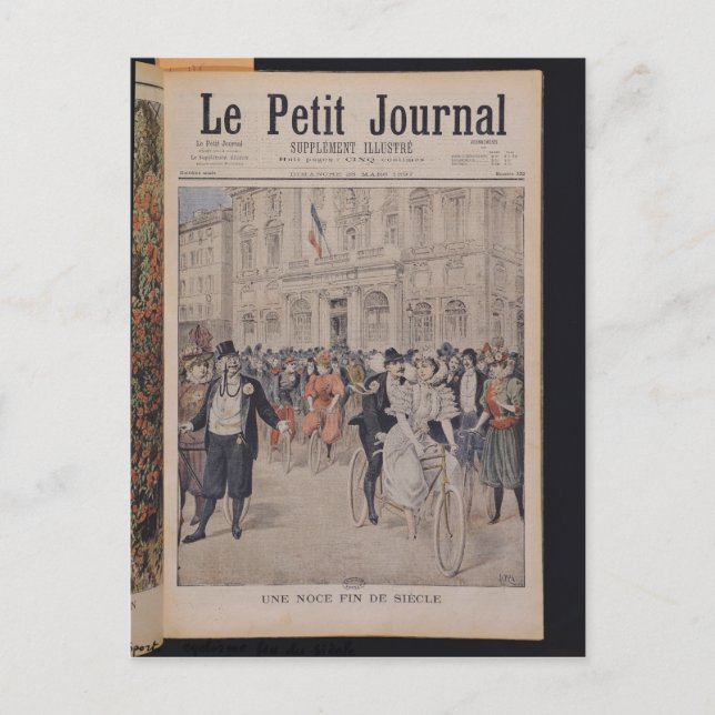 A Bröllop på en cykel Vykort (Framsida)