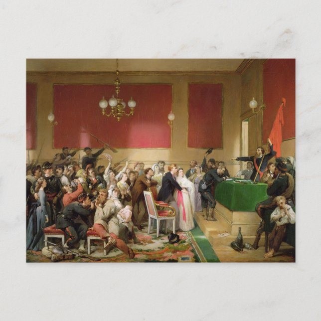 A Bröllop under Paris kommun 1871 Vykort (Framsida)
