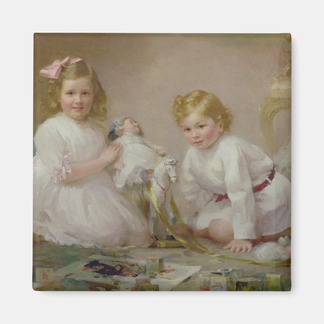 A Brother and Sister Spela, 1915 Magnet (Framsidan)