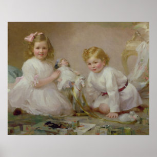 A Brother and Sister Spela, 1915 Poster
