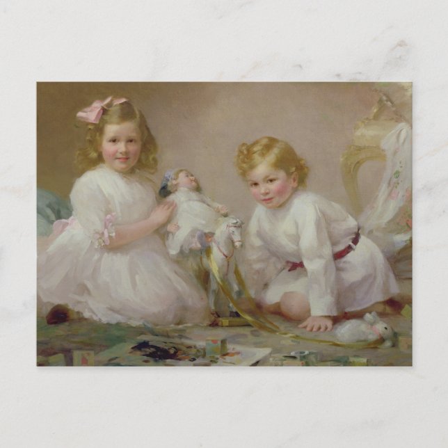 A Brother and Sister Spela, 1915 Vykort (Framsida)