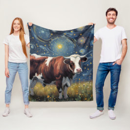 A Bull i Starry-natten Fleecefilt