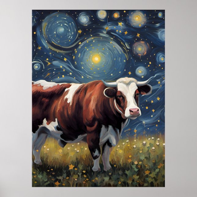 A Bull i Starry-natten Poster (Framsidan)