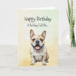 A Bulldog Personality Birthday Roligt Animal Kort