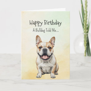 A Bulldog Personality Birthday Roligt Animal Kort