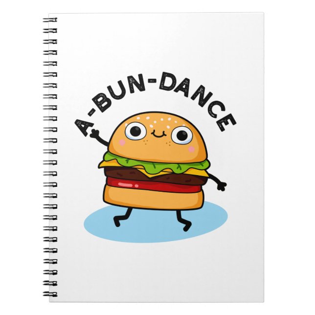 A-bun-dansfunny Dancing Burger Pun Anteckningsbok (Framsidan)