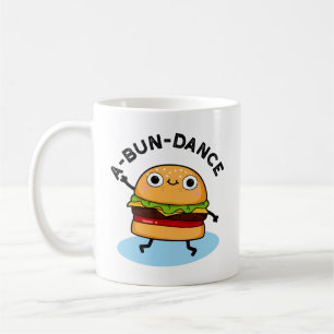 A-bun-dansfunny Dancing Burger Pun Kaffemugg
