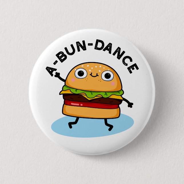 A-bun-dansfunny Dancing Burger Pun Knapp (Framsida)